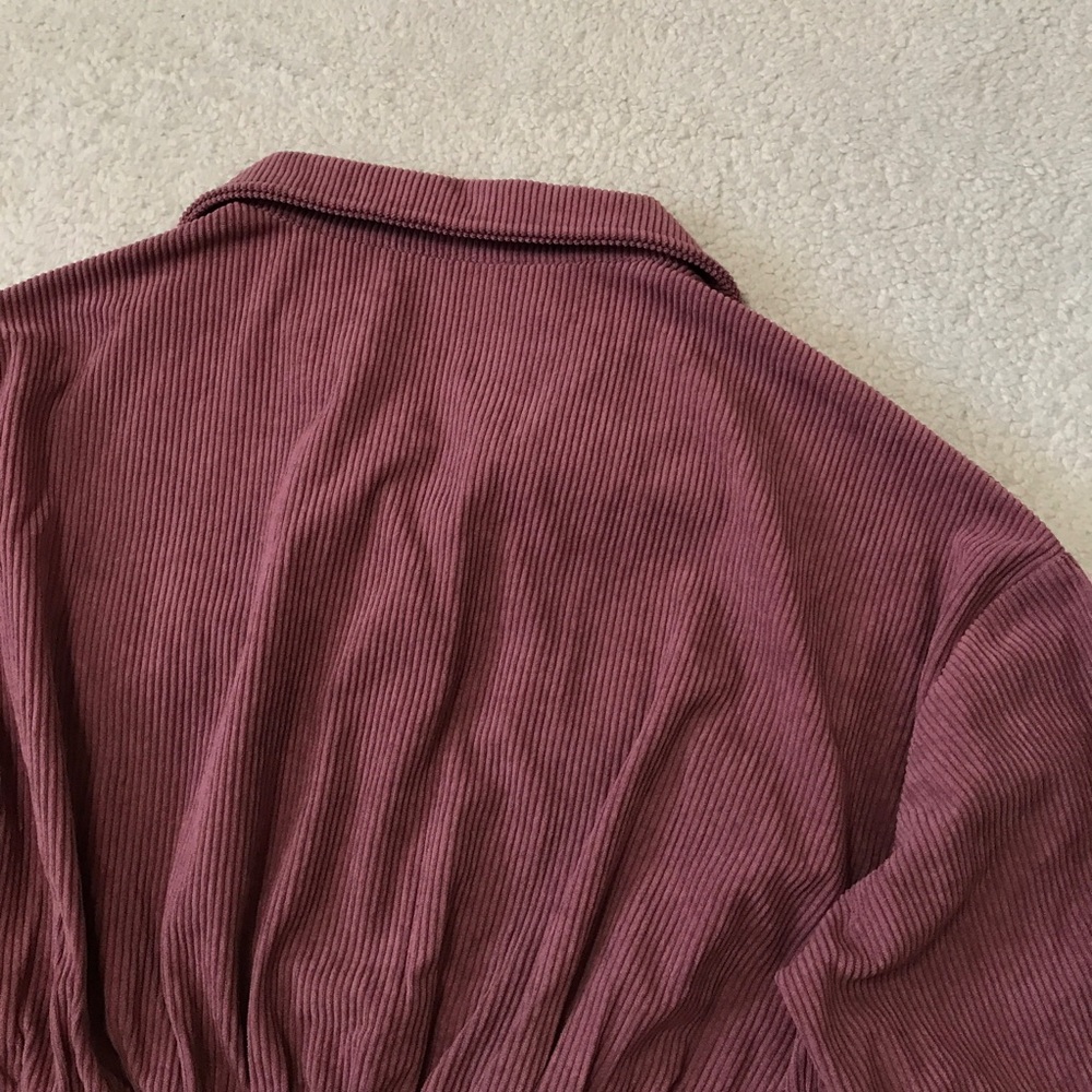 Halara Cropped Corduroy Jacket Deco Rose Pink Size M - Picture 13 of 13